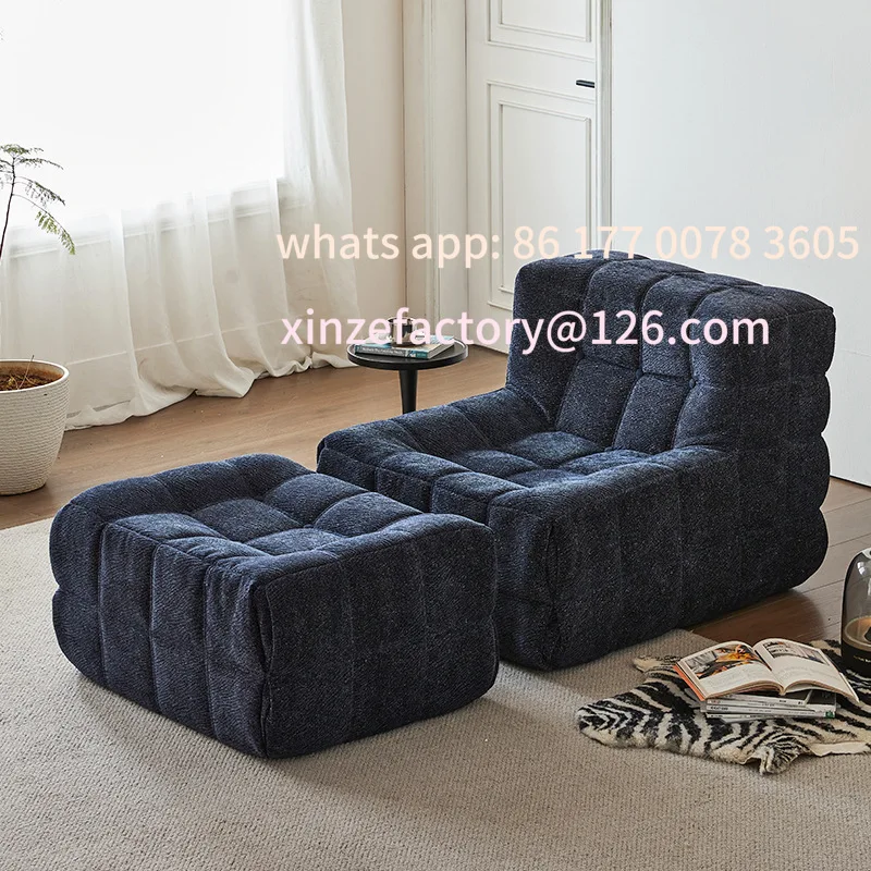 

Customizable Single Chair Living Room Bedroom Balcony Waffle Lazy Roll Bag Compression Sponge
