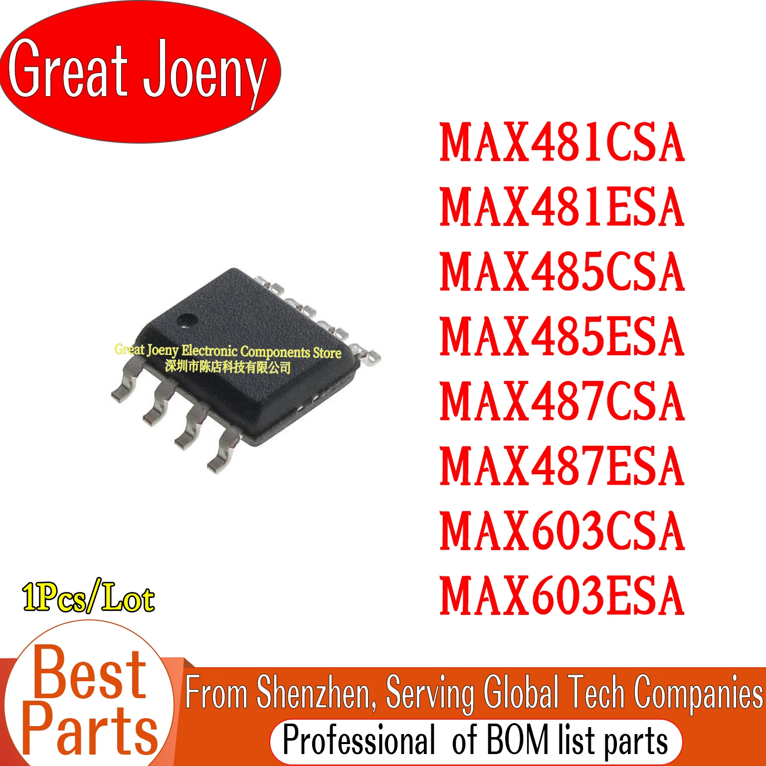 

MAX481 MAX485 MAX487 MAX603 MAX481CSA MAX481ESA MAX485CSA MAX485ESA MAX487CSA MAX487ESA MAX603CSA MAX603ESA IC Chipset