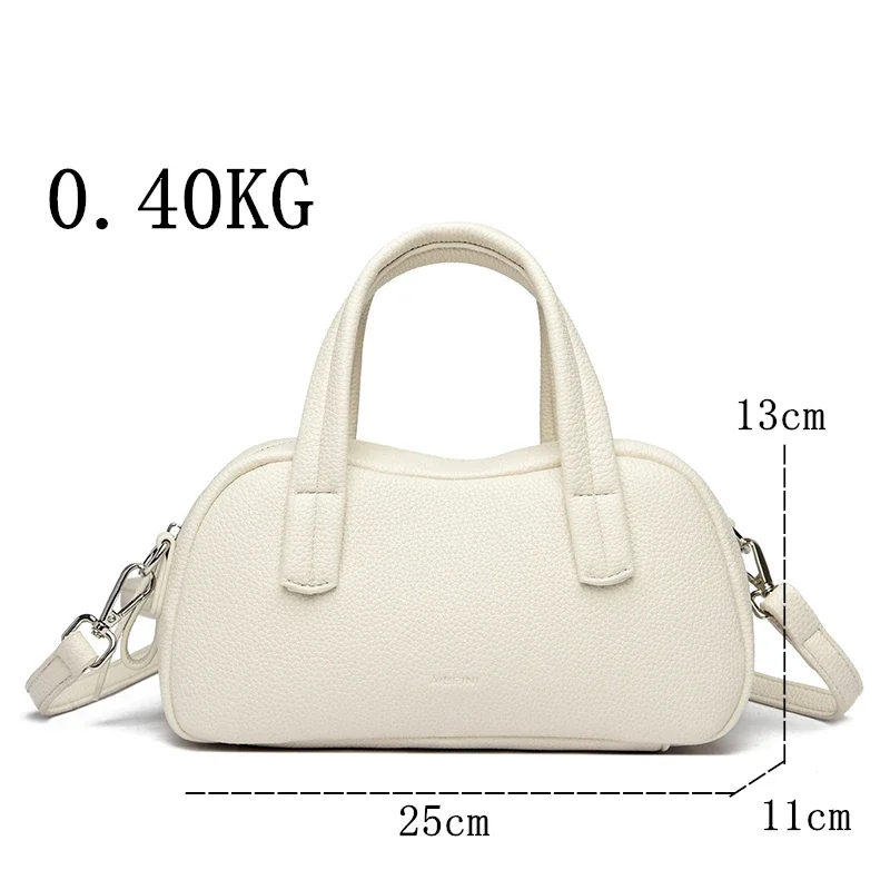 New High Quality Leather Tote Bag Luxury Brand Women Shoulder Crossbody Bags Ladies Simple Leisure Handbags Designer Purses