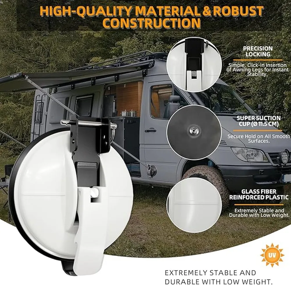 1/2pcs Suction Cups Outdoor Travel for RV Camping Awning Sunshade Canopy Lock Suction Cup Replacement Accessories