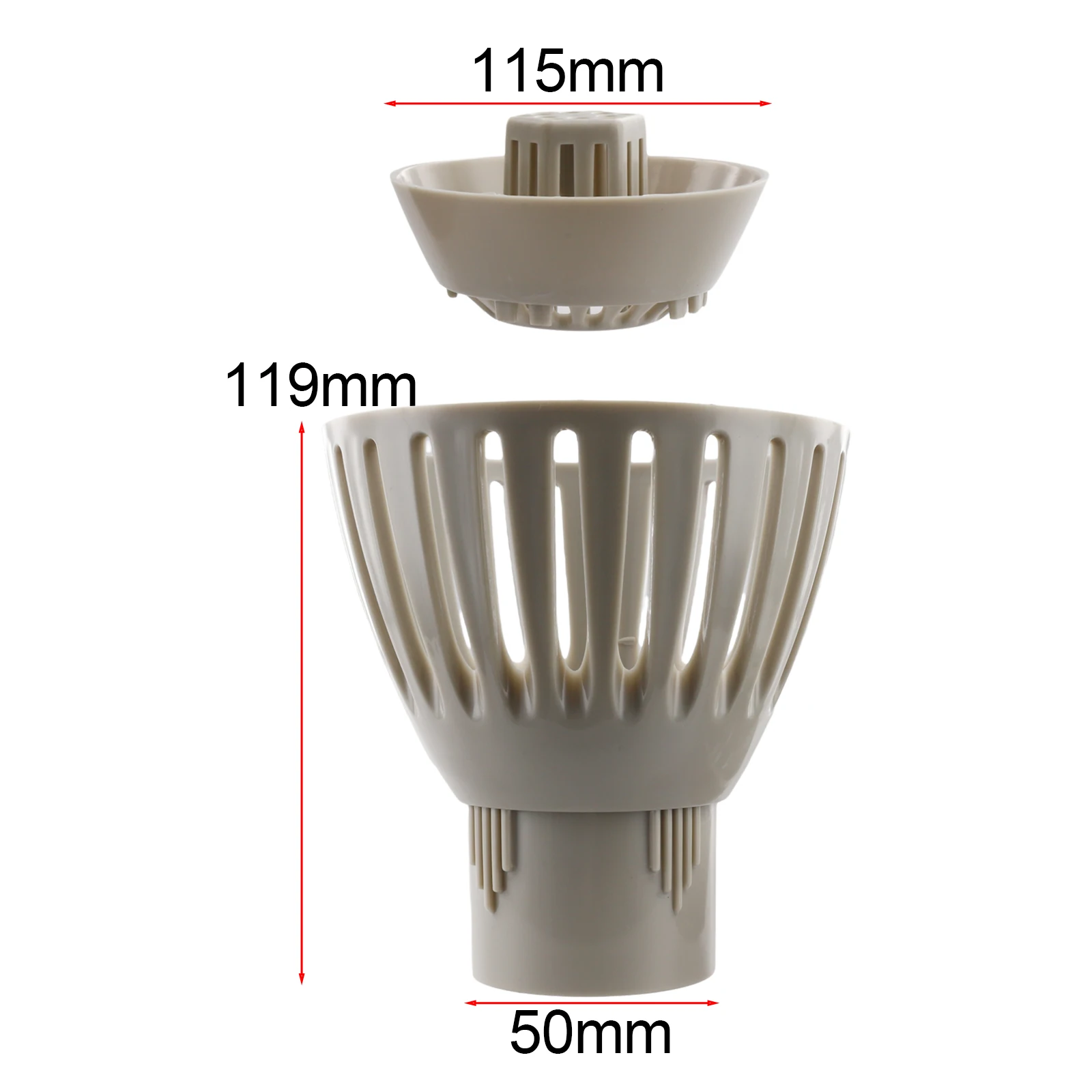 Adjustable Drain Skimmer for Koi Ponds with Enlarged Leaf Collection Cup to Maintain For Clear and Healthy Pond Water