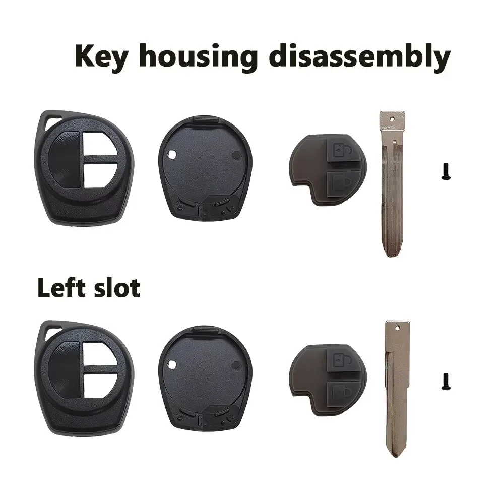 2 Buttons Replacement Remote Car Key Shell For Suzuki Grand Vitara SWIFT With Rubber Button Pad Fob HU133R/TOY43 Blade