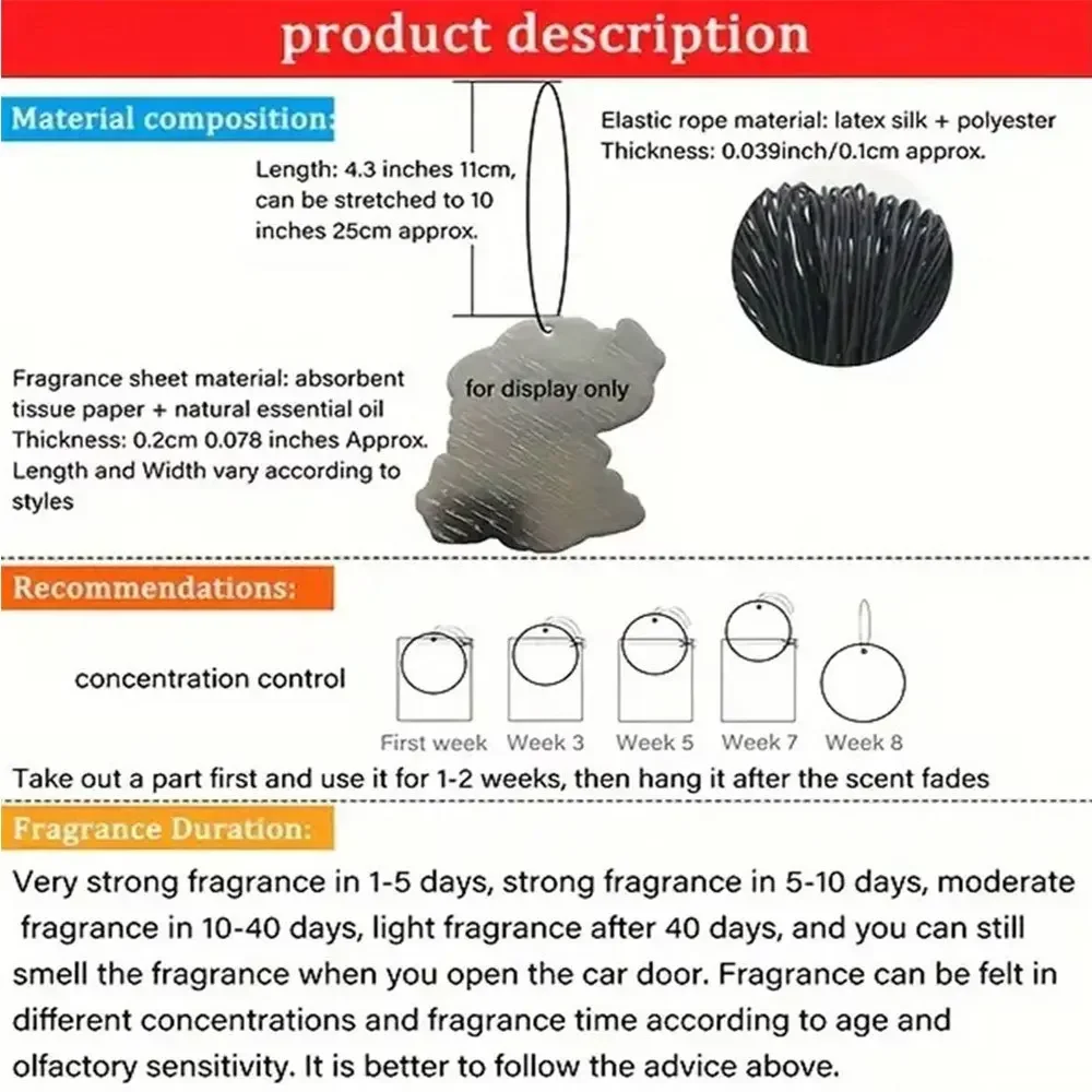 2-80PCS X Version Auto Innen Hängen Lufterfrischer Natürliche Tee Parfüm für Home Badezimmer Dekor – Detail 3