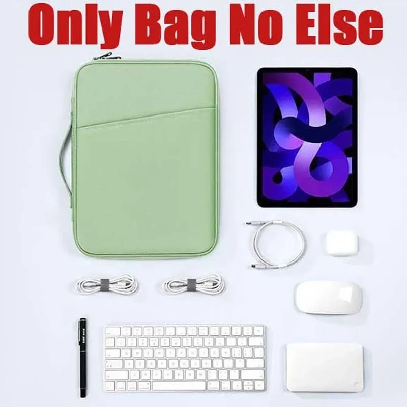 for Samsung Galaxy Tab S10 FE+ Tablet Storage Bag Universal Waterproof Sleeve Pocket Handle Zip Pouch for Keyboard Carry Case
