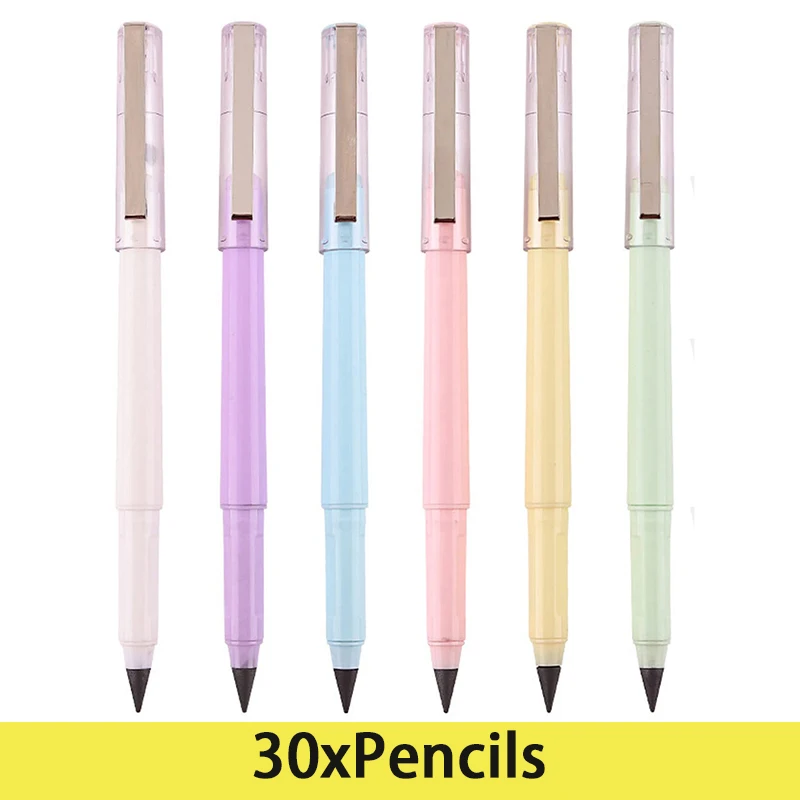 30Pcs Ink-free Pencil Erasable Reusable Pencil Suitable For Children's Writing Drawing Drafting Office School Supplies