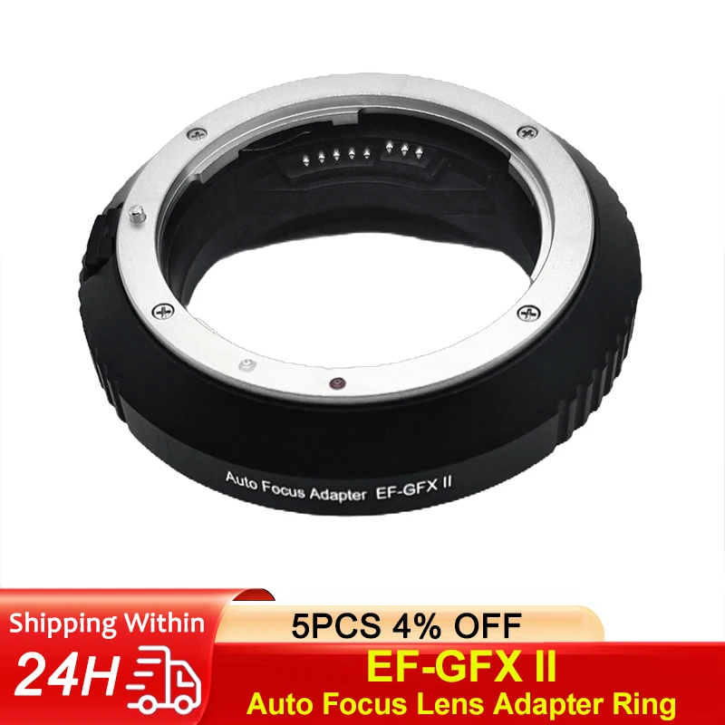 EF-GFX II Lens Adapter Auto Focus Adapter Ring For Canon EF Lens To Fujifilm GFX GFX100/100S 50SII 50RS GFX Mount Camera