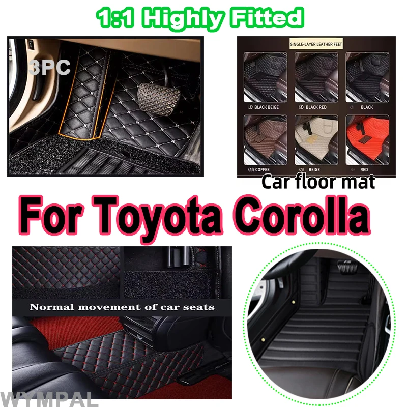 Luxury Car Floor Mats For Toyota Corolla E120 2001~2007 Waterproof Protection Car Mats Acesorios Para Autos Car Accessories