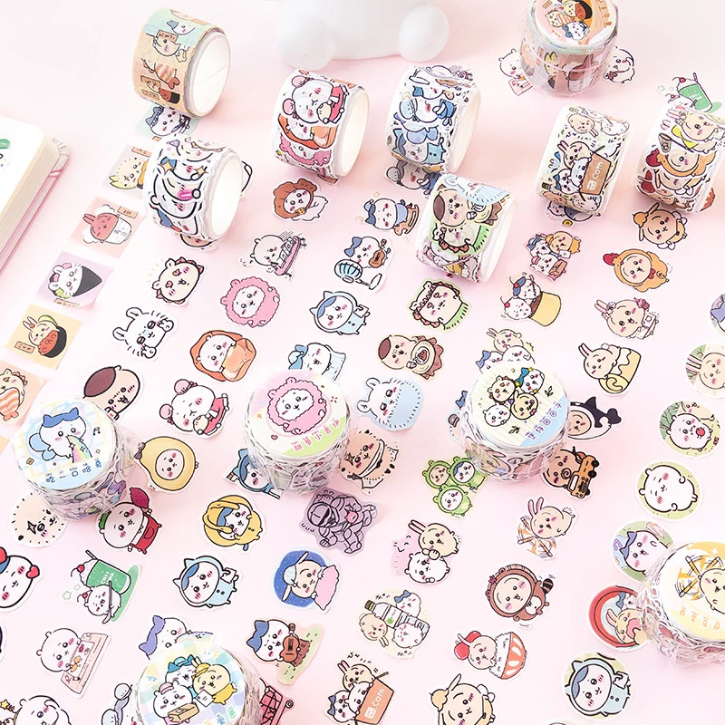 Chiikawa Cartoon Washi Tape Set Cute Various Patterns Decorative Masking Tape For Journal Planner Sticker