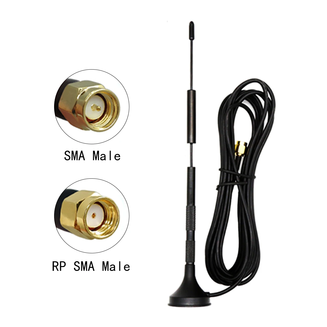 

1pc 2.4G/5Ghz Dual Band Wifi Antenna 7dbi High Gain Sucker Aerial ZigBee Modem Antennas With SMA Male Connector New Wholesale