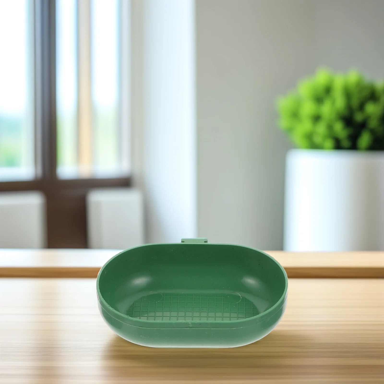 

2Pcs Non-Toxic Plastic Bird Bath Tubs Easy Installation Parrot Bathing Basin Multifunctional Pet Supplies Green