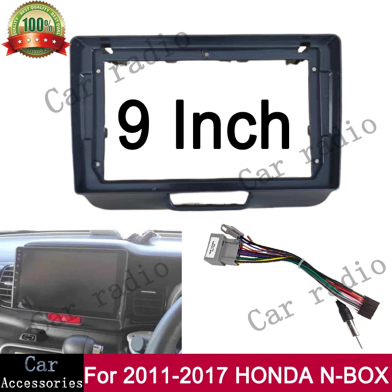 

Для 2011-2017 HONDA N-BOX 9-дюймовый автомобильный радиоприемник Android стерео рамка плеер 2Din головное устройство лицевая панель крышка приборной панели