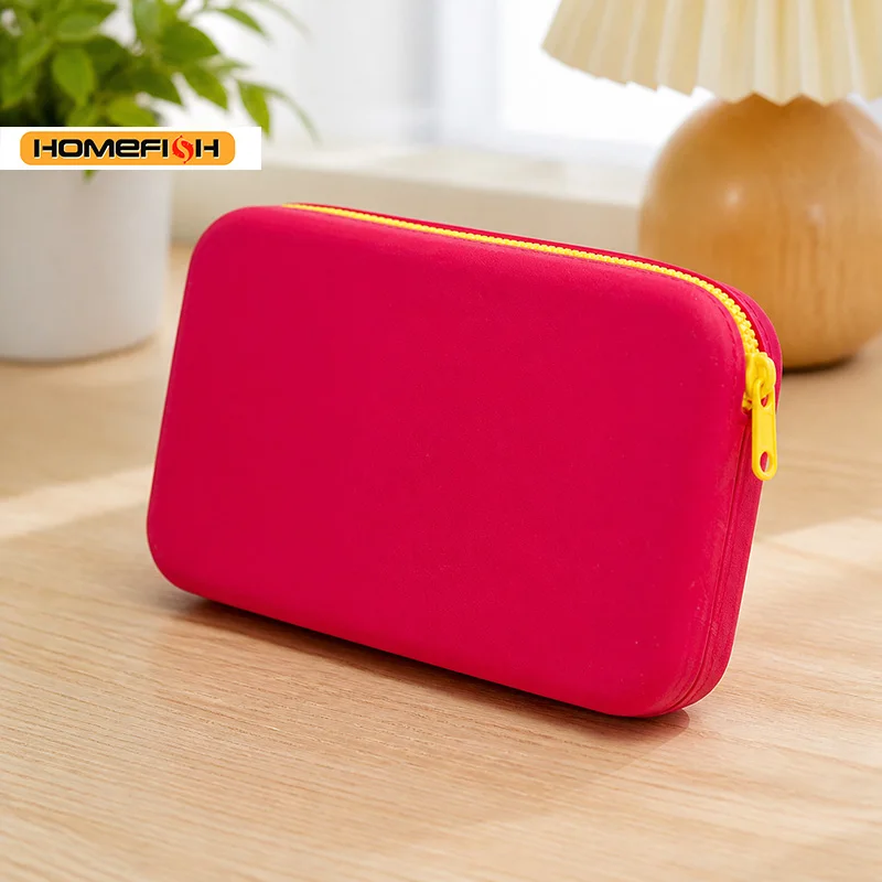 HOMEFISH Quadratische Kosmetiktasche mit großer Kapazität, multifunktionaler Aufbewahrungsorganizer für digitale Accessoires für Zuhause und Reisen – Detail 6