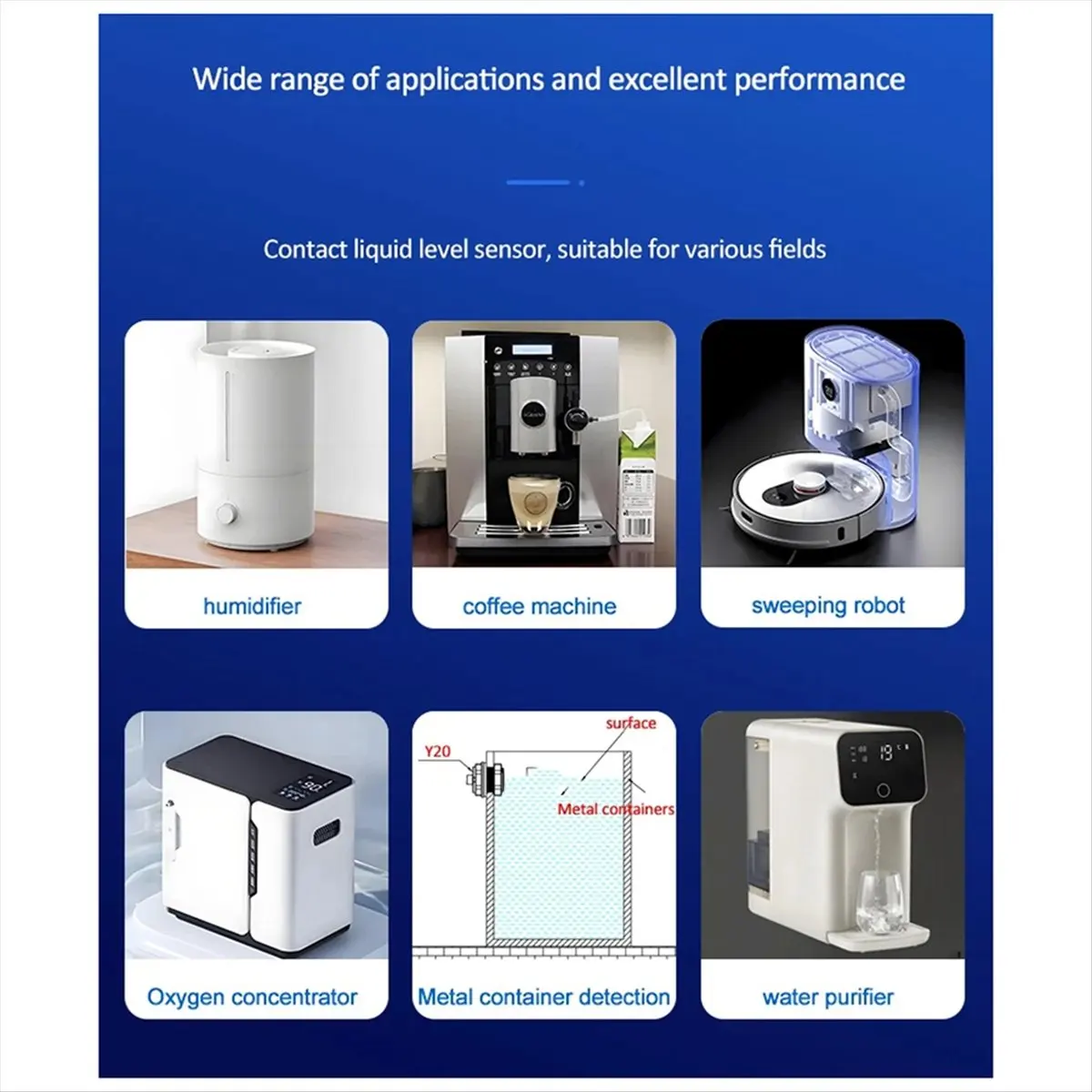 AB09 Low Cost Capacitive Contact Typle Designed Liquid Level Switch Level Sensor for Both Metal and Non-Metallic Tank A