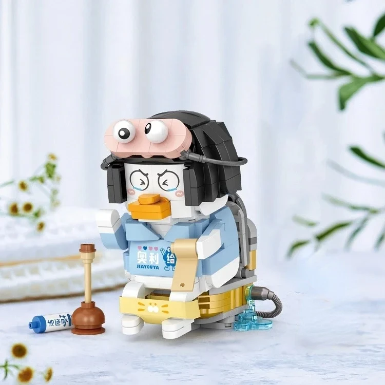 1675 1676 Loz Mini Blokken Bouwen Speelgoed Diy Bakstenen Schattige Eend Figuur Display Ornamenten Puzzel Vrouwen Cadeau Interieur