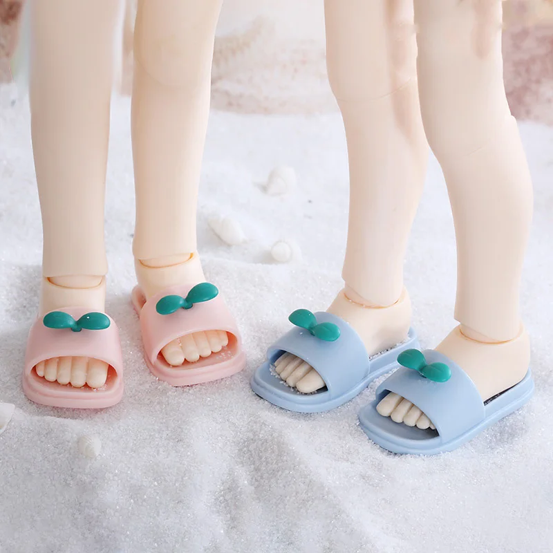 

BJD Doll shoes suitable for 1/6 size SD fashion beautiful sandals 1/6 shoes pink blue doll accessories（two-color）