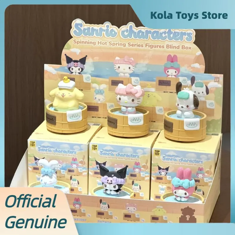 

TOP TOY Sanrio Characters Spinning Hot Spring Series Blind Box Cute Trendy Collectible Figure Ornament Birthday Gift For Girls