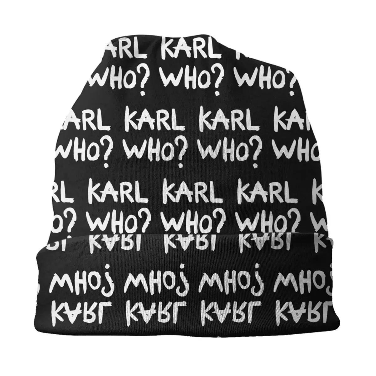 Karl Who Slogan Beanies Caps For Men Women Unisex Hip Hop Winter Warm Knitting Hat Adult Bonnet Hats