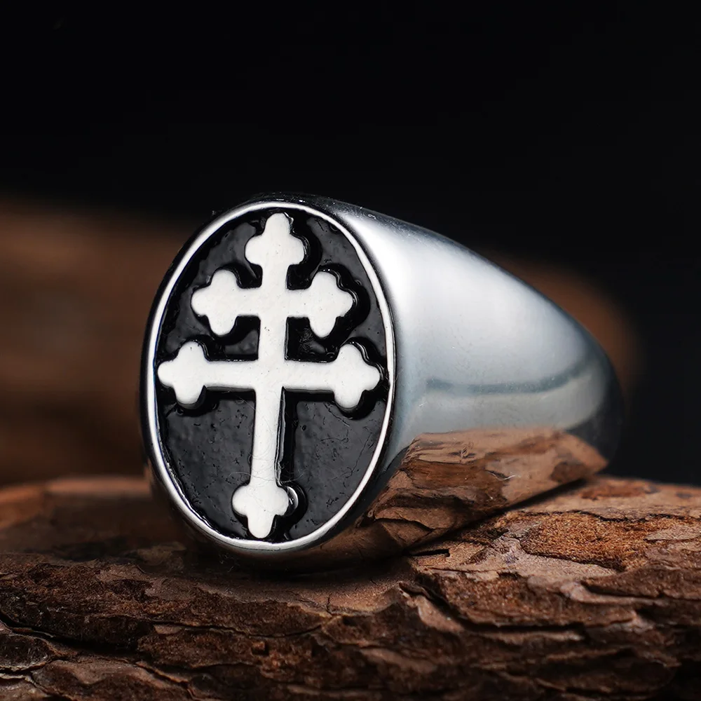 خاتم عصري للرجال، خاتم متقاطع شخصي من الفولاذ المقاوم للصدأ 316L، طراز للجنسين، مجوهرات مصنوعة يدويًا مناسبة للهدايا اليومية