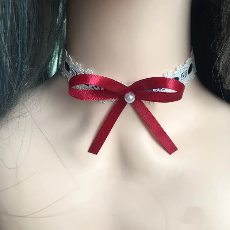 Lolita Bai Xueji Same Bow Neck Lo Niang Neck Ring Retro Court Collarbone Ring Neck Chain Cosplay