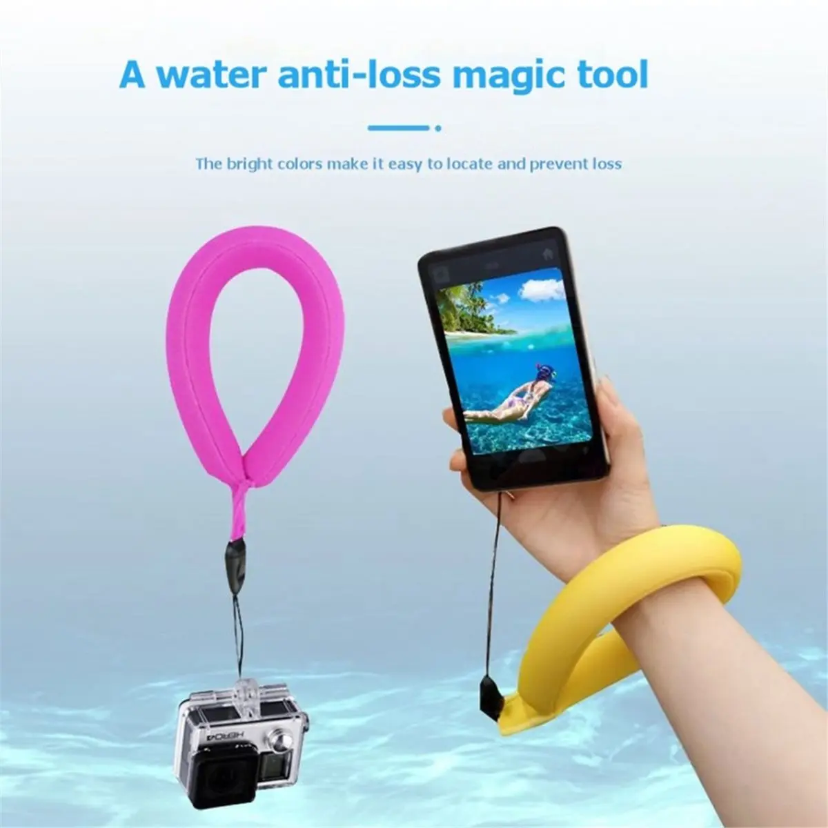 L70A Camera Buoyancy Wrist Strap Floating Strap Camera Cell Phone Float Underwater Wrist Strap for Camera Key From Sinking C