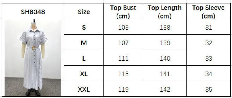 Elegantes Langes Hemdkleid mit Vertikalen Streifen für Damen Kurzarm Taillengürtel Schlitz Fließendes Maxikleid Sommer Strand Dating Casual Outfit – Detail 1