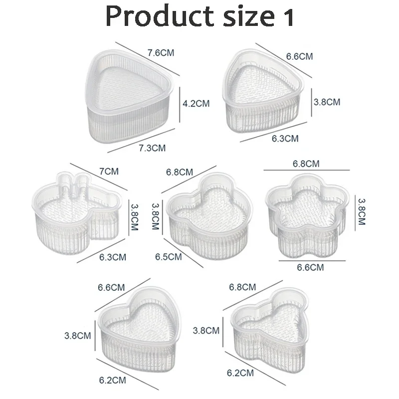 1/2pcs Multi-shape Rice Ball Sushi Mould  Rice Ball Mold Set DIY Children's Rice And Vegetable Roll Bento Delicious Sushi Mould