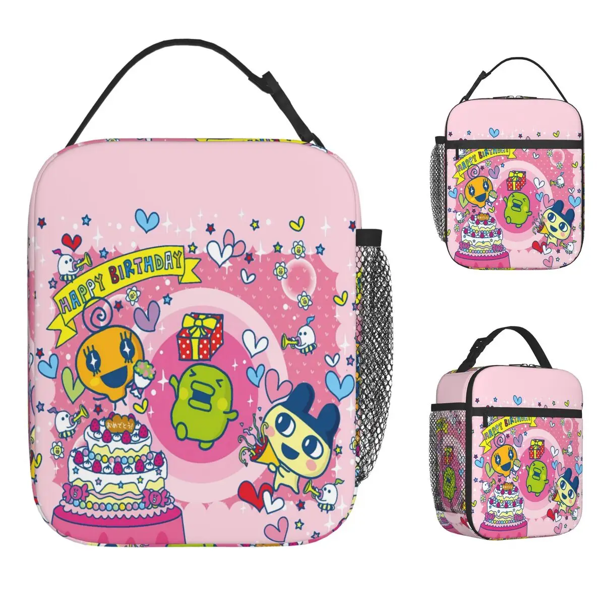 Tamagotchis Digital Pet Lunch Bag Retro Lunch Box Outdoor Picnic Portable Zipper Thermal Lunch Bags Adult Oxford Cooler Bag
