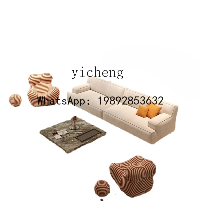 

X5 Leather Sofa Caesar Emery Fabric Minimalist Straight Row Sofa