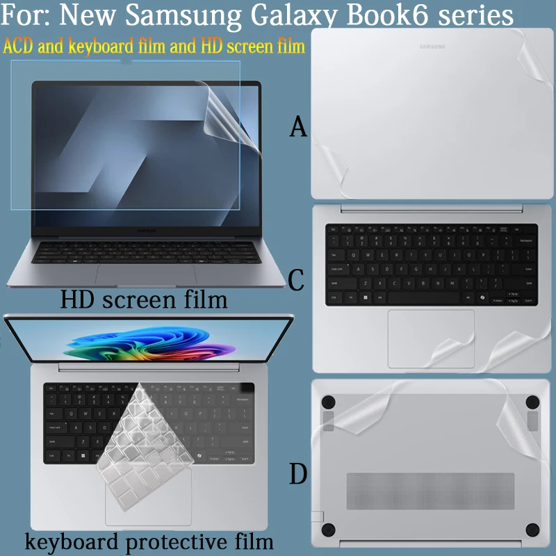 For New Samsung Galaxy Book6 14/16 "protective film sticker Galaxy Book6 Ultra computer shell film Galaxy Book6/5 Pro body film