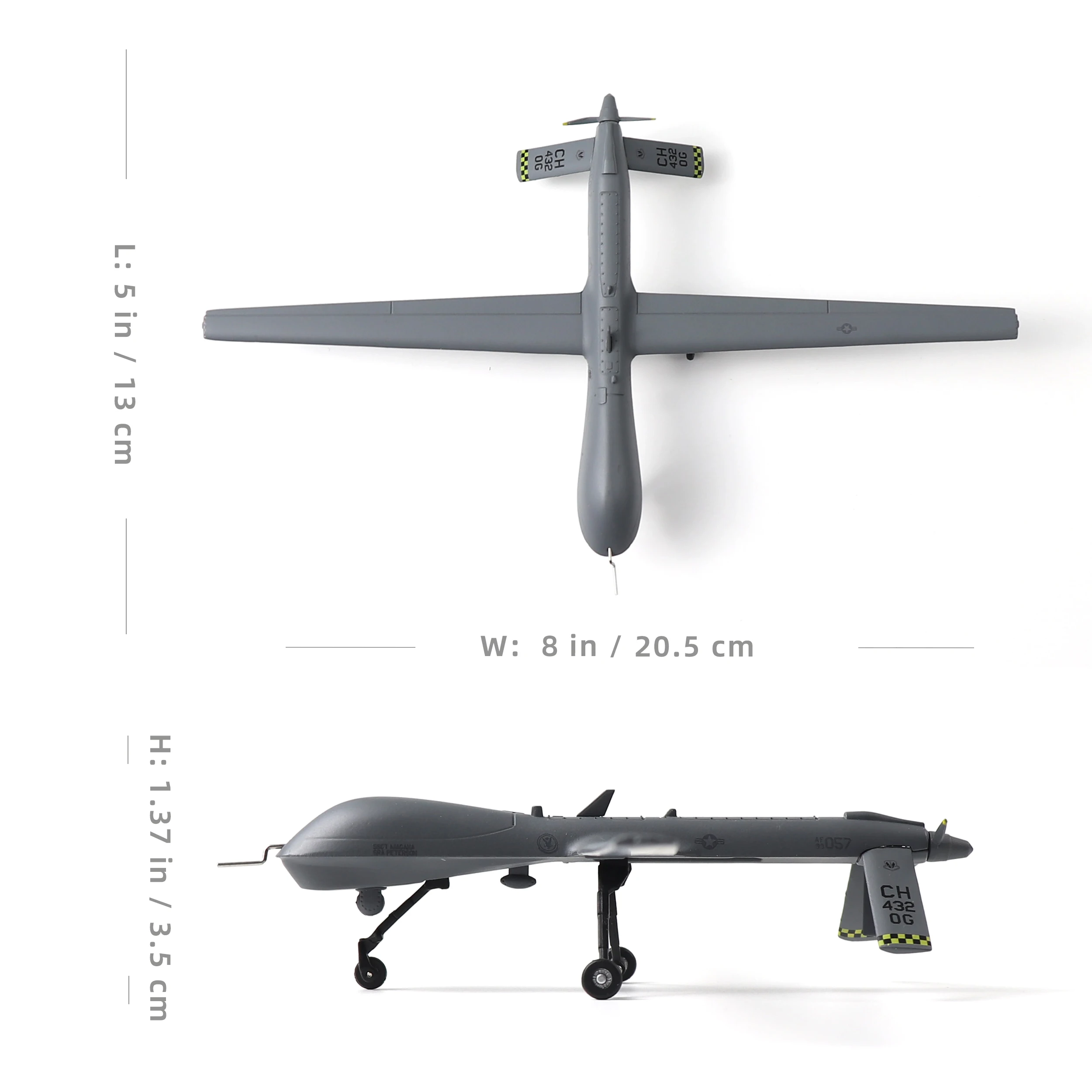 NUOTIE MQ-1B Predator Drone 1/72 Diecast Alloy Model with Stand CAFB 432nd Wing Pre-Build Military Collection Display Gift