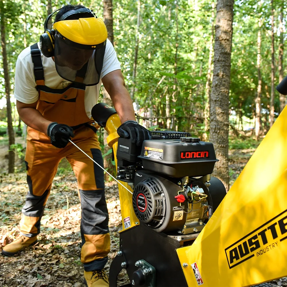 Mobilna rozdrabniacz benzyny 7hp Mała rozdrabniacz do drewna z gałązką do drewna na sprzedaż