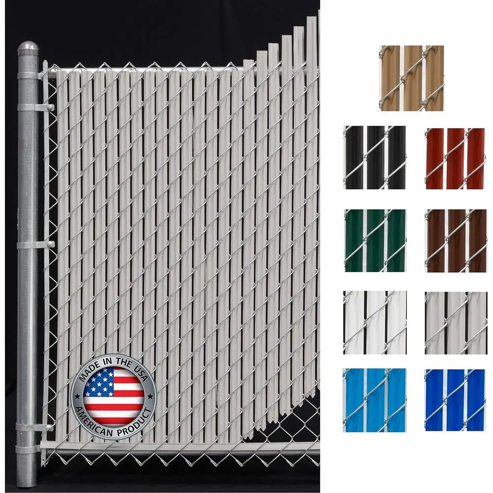 Wave Slat (9 Col) Single Wall Bottom Locking Privacy Slat or 4', 5', 6', 7' and 8' Chain Link ence (5 t, Gray)
