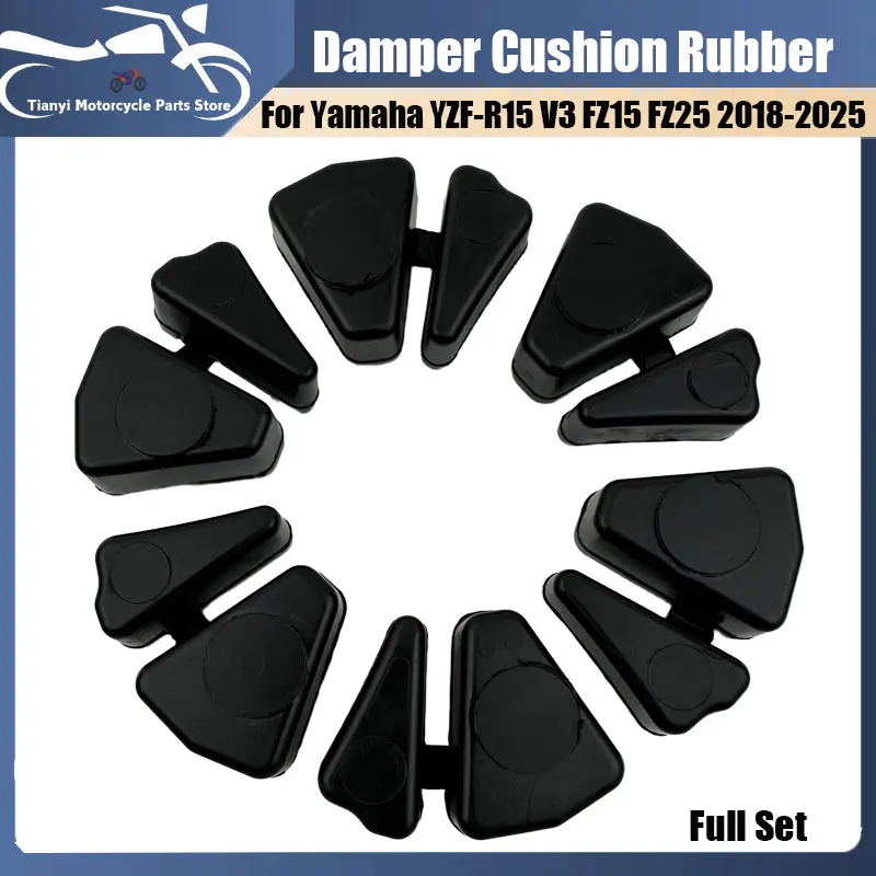 6 uds amortiguador de cubo de amortiguador trasero de motocicleta de goma para Yamaha FZ25 FZ15 R15 V3 2018-2025 cojín de absorción de impacto de goma B97F536400