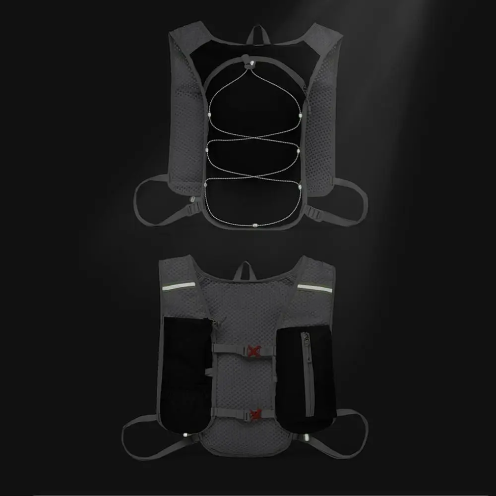 Breathable Running Hydration Vest Waterproof Ultra-light Running Hydration Bag Multiple Pockets Nylon Material Water Backpack