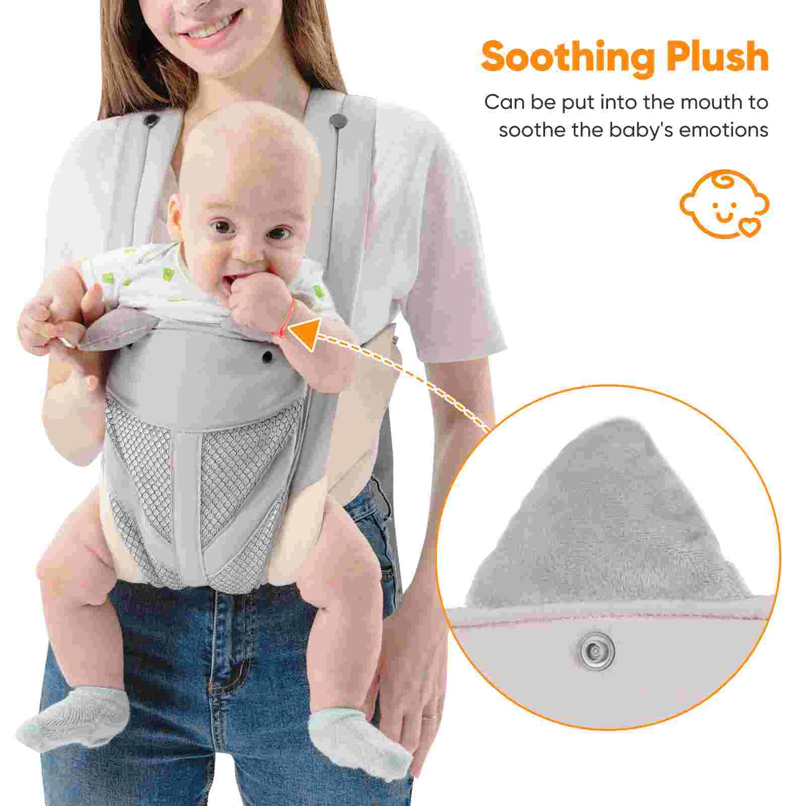 Baby Sling Carrier Front for Toddler Newborn Infant Carriers Strap Dual Purpose The Back