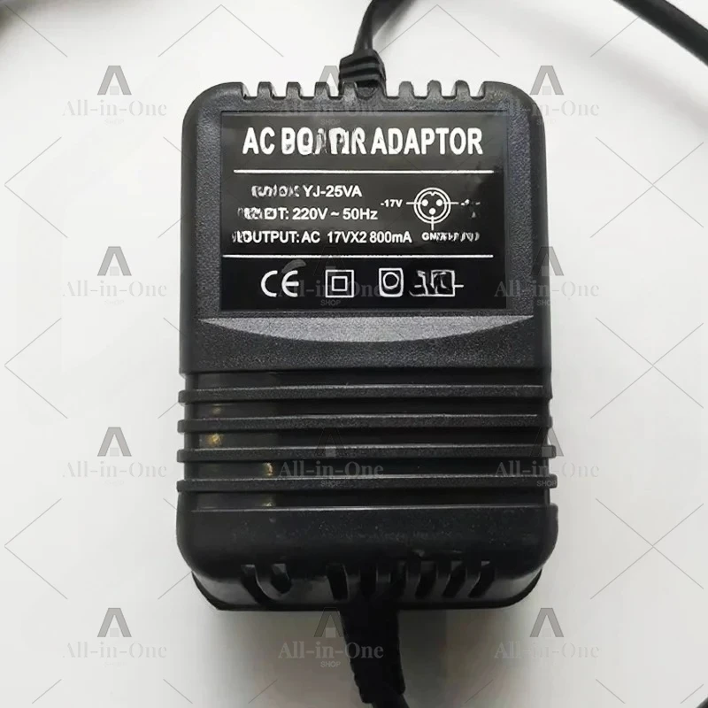 Mixer special power adapter, external power cable, three-pin, 3-hole power supply accessories, transformer, dual 17V
