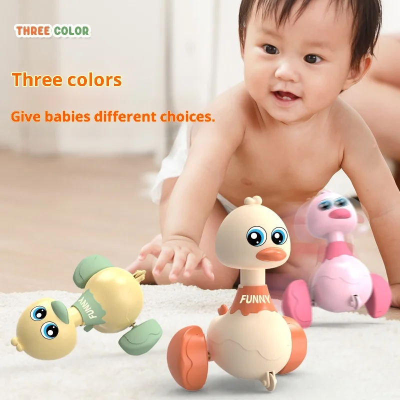 ของเล่นเป็ดโยกสำหรับเด็กเล็ก กดแล้ววิ่ง รถของเล่นสัตว์แบบเฉื่อย ดึงแล้ววิ่ง ของเล่นเสริมพัฒนาการสำหรับเด็กเล็ก เด็กชาย เด็กหญิง