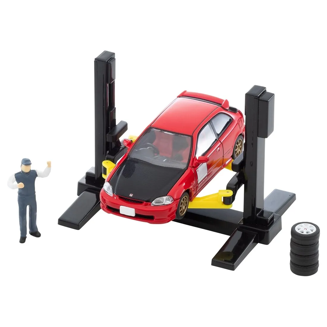 TAKARA TOMY TOMICA-Voiture Snap 06b Honda Civic, 1:64 TLV Car Lift, Alliage, Arbre de compression, Modèle de chaise, Décoration pour adulte, Jouet pour garçon