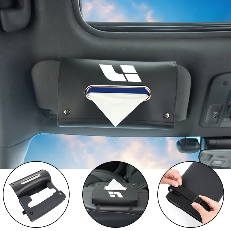 Car Tissue Box Armrest Paper Napkin Storage Bag Accessories For Leading Ideal Lixiang Li L6 L7 I8 L8 L9 ONE 2022 2023