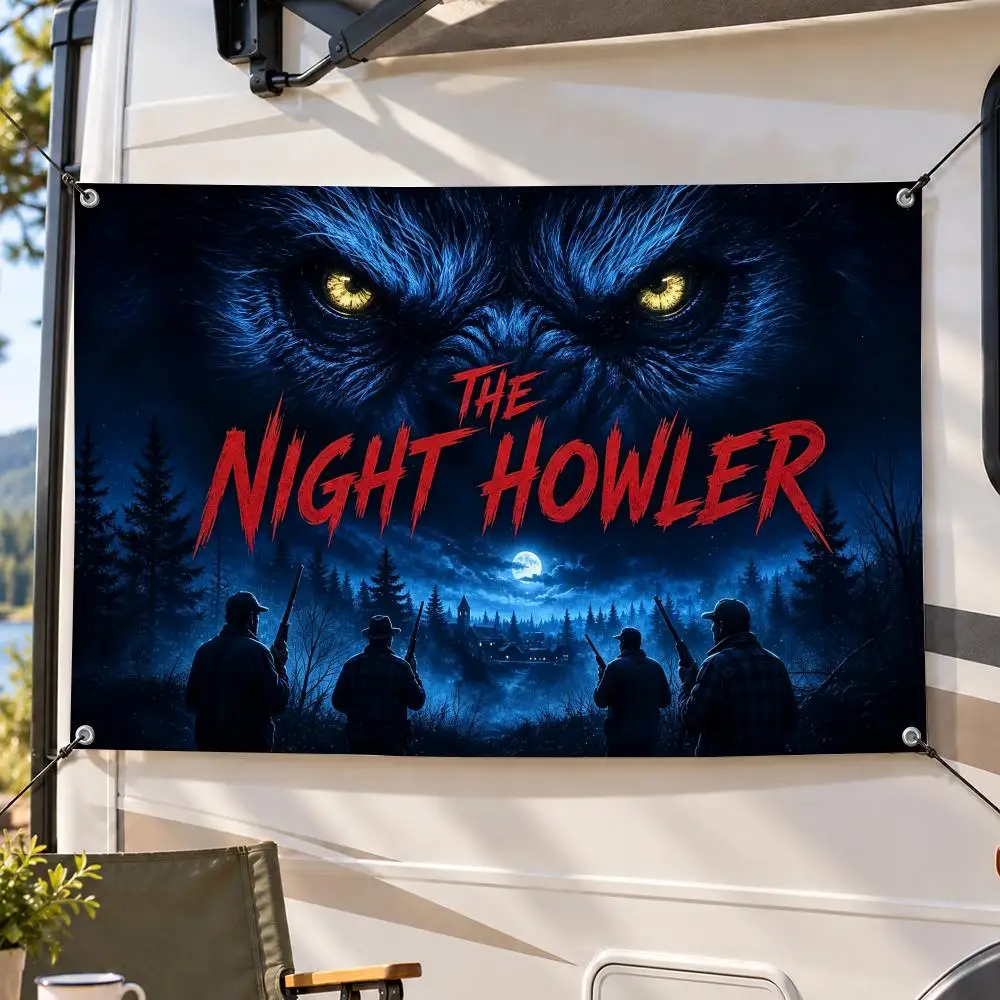 Movie Gothic Werewolf Horror Flags Decorative Flag Banner Indoor Outdoor Garden Yard Patio Party Camping Wall Decor Gift