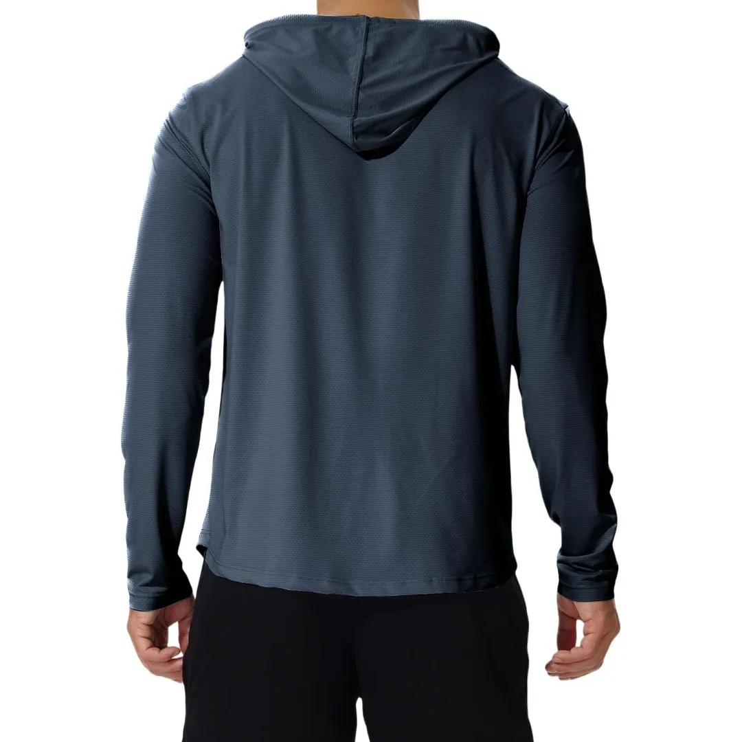 AIMPACT Men's Sun Protection Shirts UV SPF UPF 50+ Long Sleeve Hoodie Rash Guard Fishing Swimming Shirt Lightweight