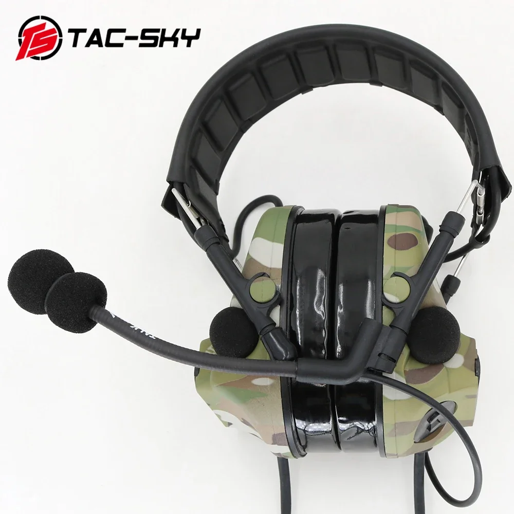 TAC-SKY Comtac Iii Dual Communicatie Ruisonderdrukking Pickup Tactiek Jacht Gehoorbescherming Walkie-Talkie Schieten Headset