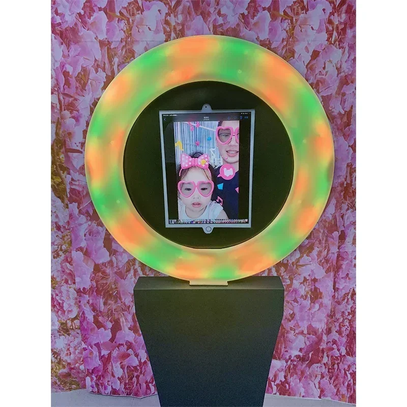 open air wedding manual ring light magic roamer selfie magic video booth kiosk party  photo booth stand automatic