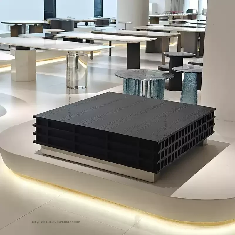 

Nordic Originality Coffee Tables Designers Solid Wood Black Living Room Coffee Tables Minimalism Home Furniture Couchtisch FYCT