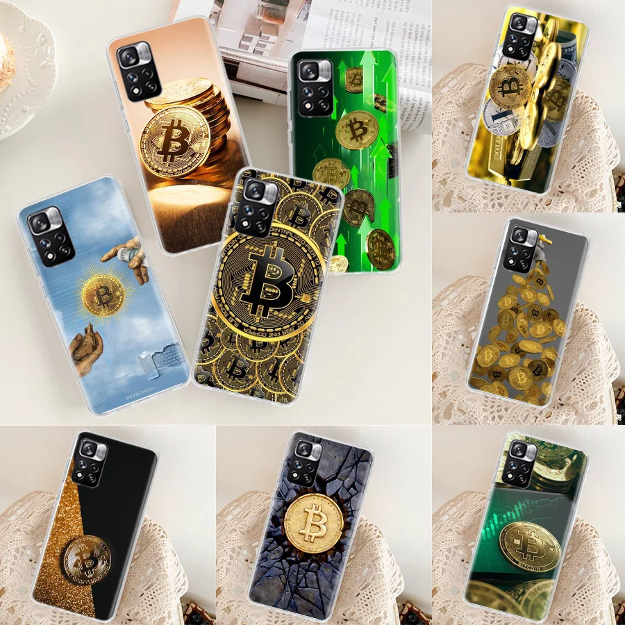 Virtual currency bitcoin Phone Case For Xiaomi Redmi Note 13 Pro + 5G 10 10A 10C 12 12C 9 9A 9C 9T 8 8A 7 7A 6 Pro S2 6A K40