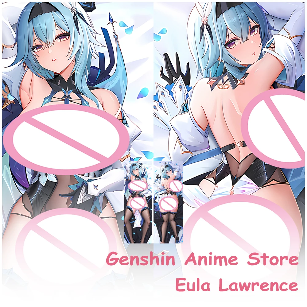 Genshin Impact Eula Dakimakura Hugging Body Anime Double-sided Fullbody Sleepy Pillow Cover Otaku Bedding Pillowcases