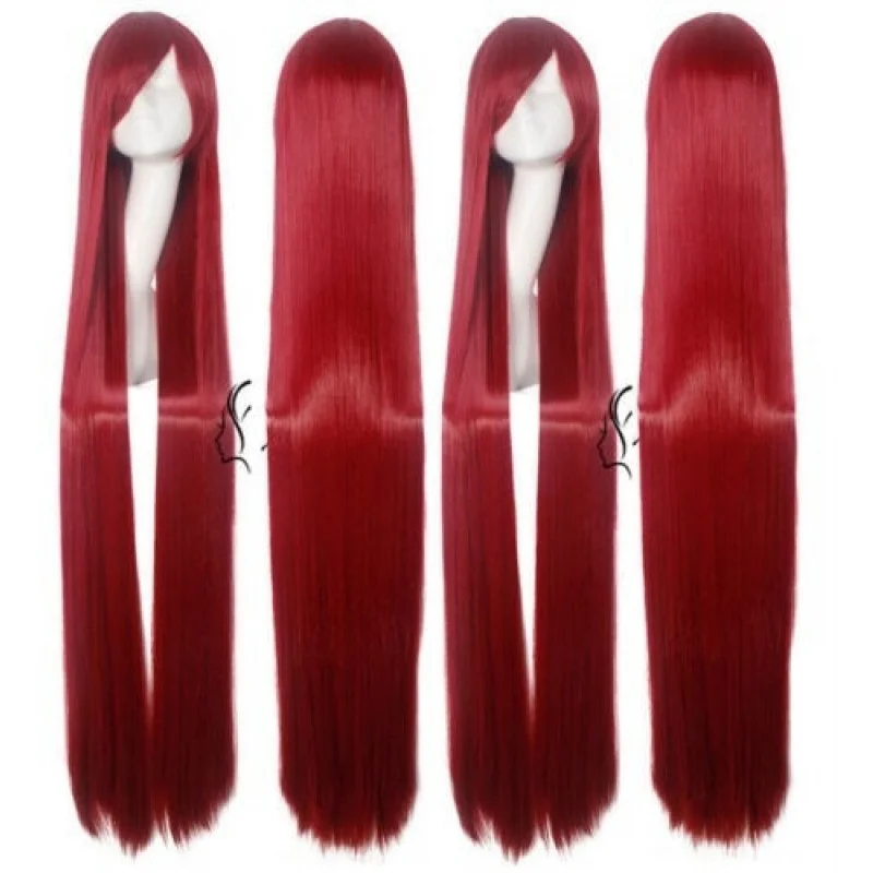 

150cm Long Straight cosplay Wine red party HAIR Wigs