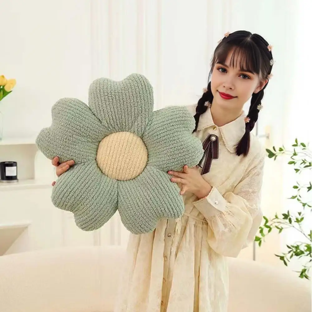 Flower Cushion Colorful Flower Shape Plush Throw Pillow for Sofa Bed Couch Office Car Seat Decoration Soft Elastic Filling Toy