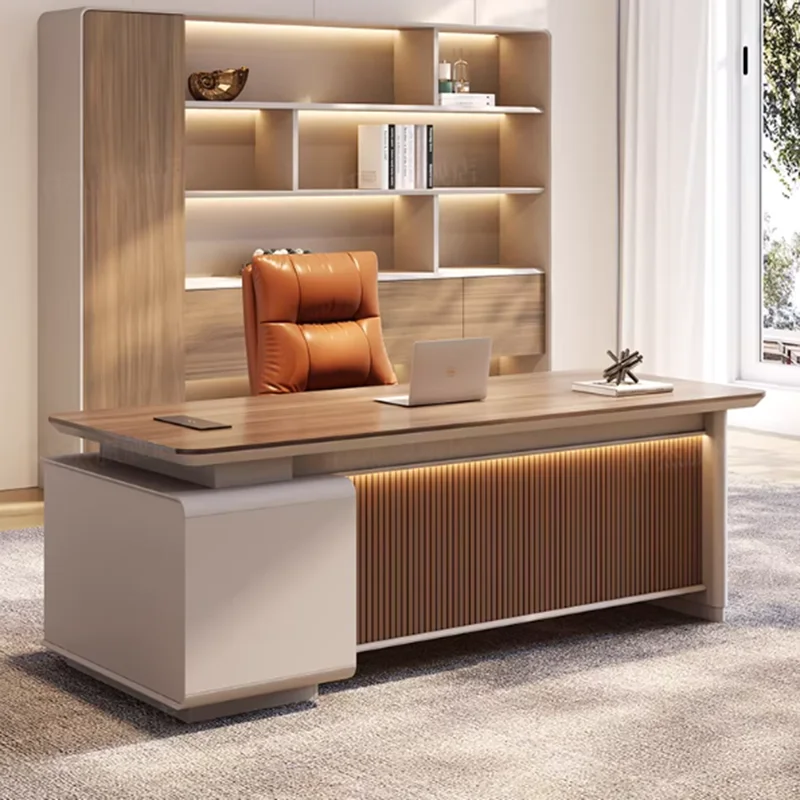 Nordic Aesthetic Office Desk Executive Reception Storage Design Office Desk Gaming Space Saving Escrivaninha Lounge Furniture