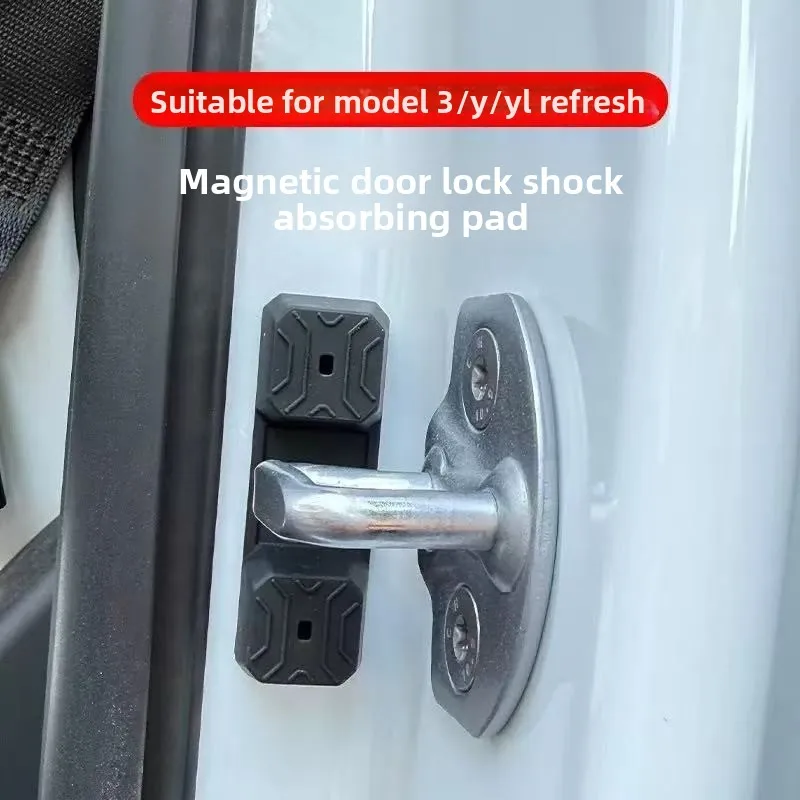For Tesla New Model Y YL Model 3 Magnetic Door Lock Shock Absorber Silicone Buffer Pad Door Latch Protective Cover Modification